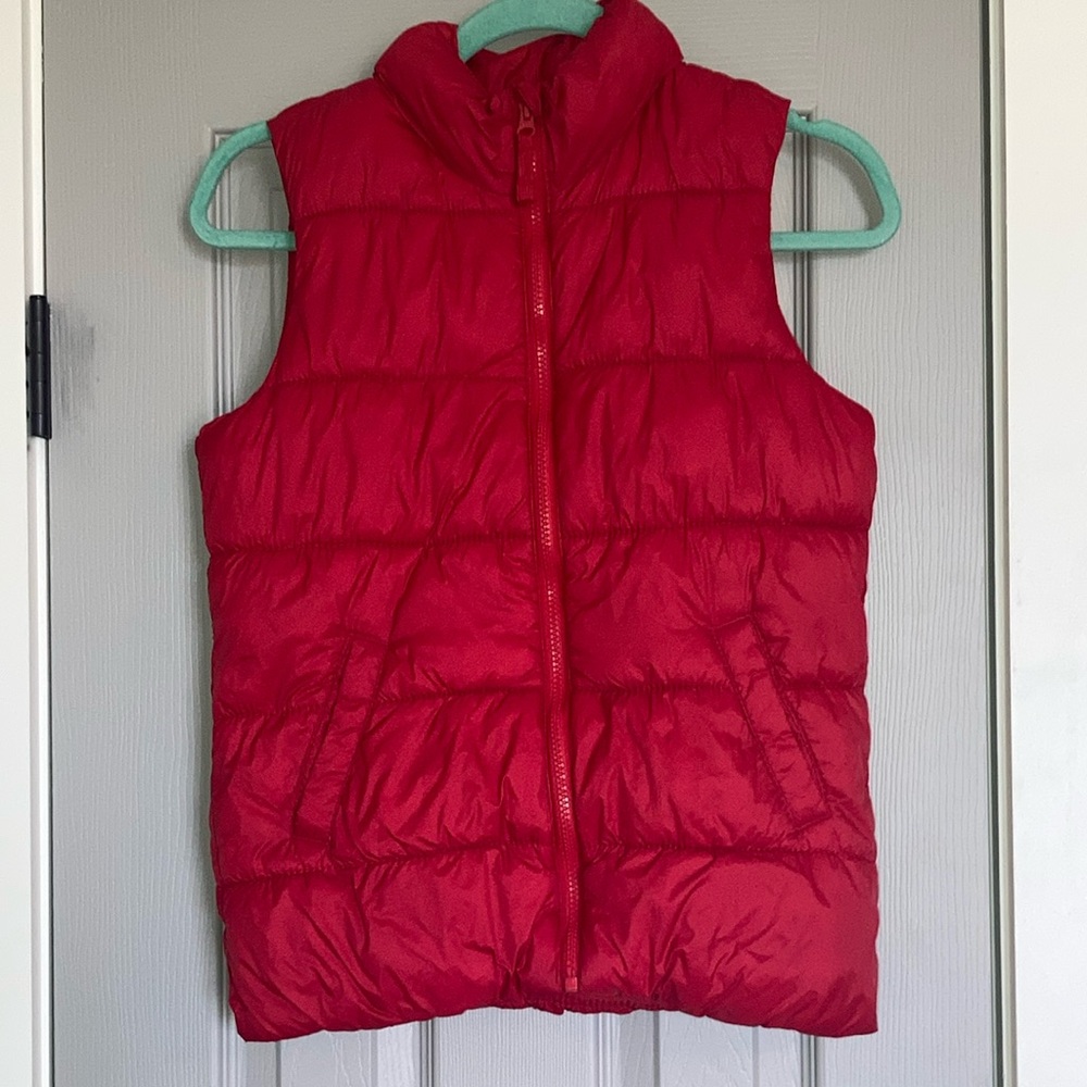 Girls Old Navy Red Puffer Vest - XL (14)